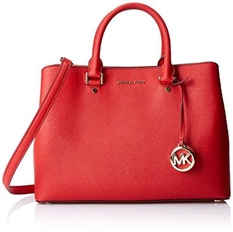 michael kors savannah small satchel red|Michael Kors red satchels.